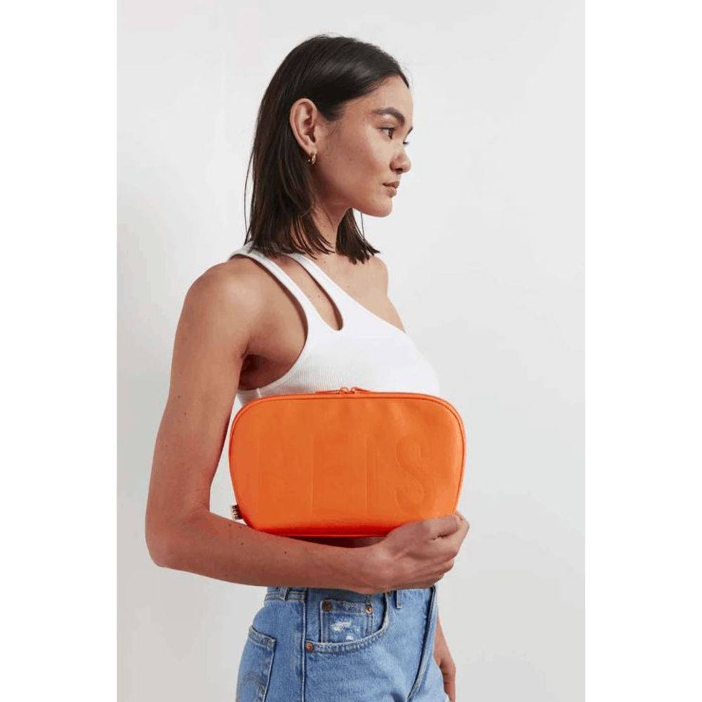 NWT Beis Cosmetic Pouch Set in Orange Creamsicle - Picture 3 of 5